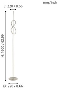 Eglo 97942 - LED Állólámpa NOVAFELTRIA LED/13W/230V