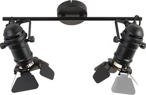 Okos spotlámpa fekete, WiFi GU10 2 lámpával és terelőlapokkal - Movie