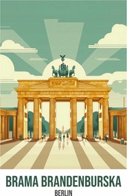 Poszter 40x60cm Brandenburgi kapu