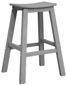 Bárszékek 9 db Világosszürke HDPE