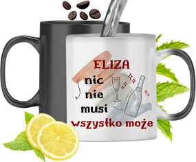 Mágikus Bögre Eliza Fekete Színváltós, fényképes nyomattal