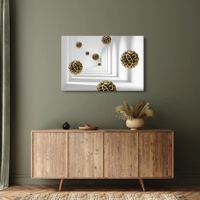 Absztrakt kép a futball-labdák (90x60 cm)