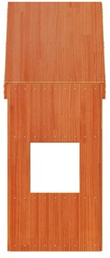 viaszbarna tömör fenyőfa gyerekágytető 55 x 99 x 139,5 cm
