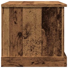 antik fa színű szerelt fa tárolódoboz 70 x 40 x 38 cm