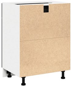 Fekete Tölgy Fiókos Szekrény - 60x46x81.5 cm Mérnöki Fából