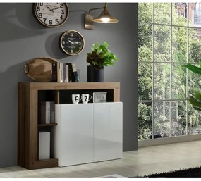 Komód LENOR fehér/tölgy