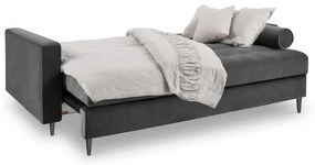 Santo sötétszürke kinyitható bársonykanapé - Milo Casa