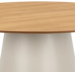 MAZZONI EXPORT BOSCO Természetes Tölgy/bézs láb (kasmír) - KEREK ASZTAL 120 cm KONYHÁBA ÉTKEZŐBE NAPPALIBA FURNÉR