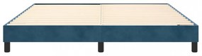 sötétkék bársony rugós ágykeret 160x200 cm