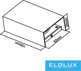 ELDLUX 640-BN Modern Kültéri Fali Lámpa IP44