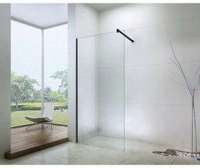 Mexen Walk-in zuhanyfal - fekete profil - 90 cm (850-090-000-70-00)