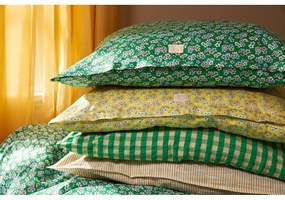 Zöld egyszemélyes pamut-szatén ágyneműhuzat 140x200 cm Pleasantly – JUNA