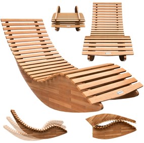 Casaria® Ergonómikus nyugágy - akácfa