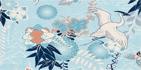 Konyhai panel Daru és virágok 120x60 cm Ragasztó