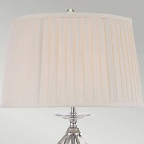 Elstead Lighting AEGEAN AG-TL-POL-NICKEL Asztali lámpa 1x60W/E27