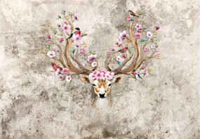 Fotótapéta Lányoknak Virágok Szarvas 208x146