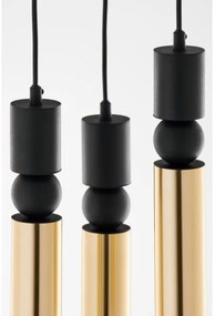 Jupiter 2016 - Csillár zsinóron ALAS 3xGU10/10W/230V arany/fekete