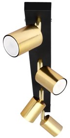 LED Spotlámpa TUNE 4xGU10/4,8W/230V arany/fekete