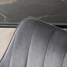 Szürke Bársony Forgószék MUMBAI 2