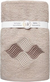Maribella frottír törölköző szett 3 db-os Ajándék Hullámok Cappucino