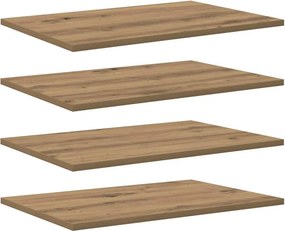 vidaXL Polcos könyvespolc 4 pcs Barna 60 x 40 x 1,5 cm Faanyag