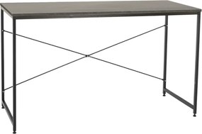 Íróasztal, beton/fekete, 120x60 cm, MELLORA