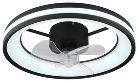 Globo 03651 - LED Mennyezeti lámpa ventilátorral GATIAN LED/30W/230V fekete + távirányító