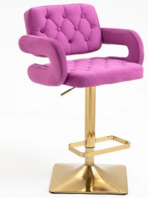HR8403KW Fukszia modern velúr szék arany lábbal