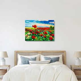 Kép egy mező mákkal (üvegen) (70x50 cm)