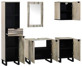 Fürdőszoba bútor szett fiókkal 5 pcs Dió barna 38 x 33 x 160 cm