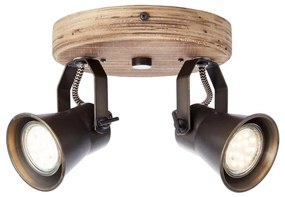 Brilliant - Irányítható spotlámpa SEED 2xGU10/5W/230V fekete/barna