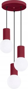 Mennyezeti Lámpa Függő Túlnyúlás 3x G9 Kerek Bordó Matt Halo Sollux
