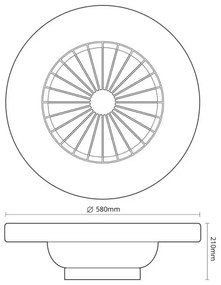 LED mennyezeti lámpa ventilátorral OPAL LED/72W/230V + DO