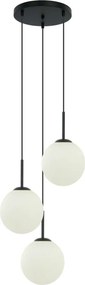 ITALUX PND-5578-3S-BK DEORE Többágú Függesztett Lámpa Fehér, Fekete E27 IP20
