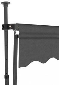 antracitszürke kézzel feltekerhető LED-es napellenző 100 cm