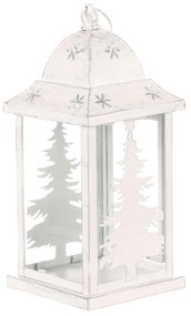 Tűlevél fém lámpás, fehér, 31 cm