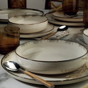 18 részes porcelán étkészlet fahéj