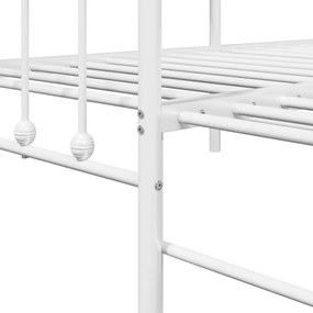 Fehér Napágykeret ágyneműtartóval 80x200 cm Acél