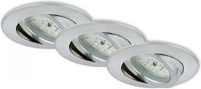 Briloner 7296-039 - 3 darabos LED szett fürdőszobai beépíthető mennyezeti lámpatest 1xLED/6,5W/230V IP23