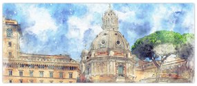 Kép - Santa Maria di Loreto temploma, Róma, Olaszország (120x50 cm)