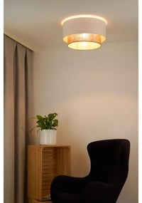 Duolla - Mennyezeti lámpa BOHO 1xE27/15W/230V átm. 45 cm fehér/barna