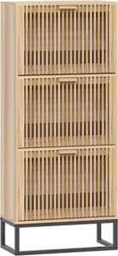 vidaXL szerelt fa cipőszekrény 52 x 25 x 120 cm