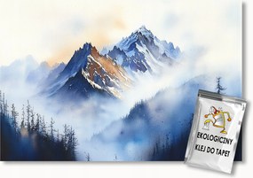 Fotótapéta Flizelina Tájkép Hegyek Tátra Csúcsok Hó Erdő 368x254 ragasztó