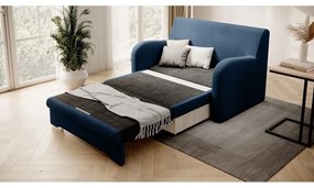 Kék bársony kinyitható kanapé 130 cm Ario – ELTAP