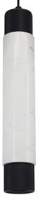 Csillár zsinóron MARBLE WHITE/BLACK 1xGU10/8W/230V