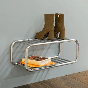 Ezüstszínű fém függő cipőtartó Retro – Spinder Design