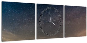 Éjszakai égbolt képe (órával) (90x30 cm)