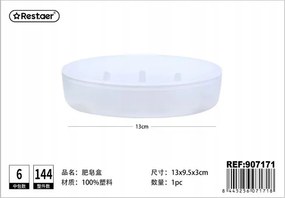 Elegáns fehér szappantartó tál praktikus lyukakkal