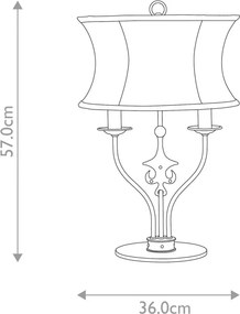 Elstead Lighting WINDSOR WINDSOR-TL-GR Asztali lámpa 2x60W/E14