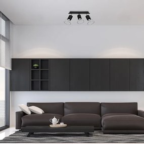 Spotlámpa DANTE 3xGU10/25W/230V fekete/fényes króm